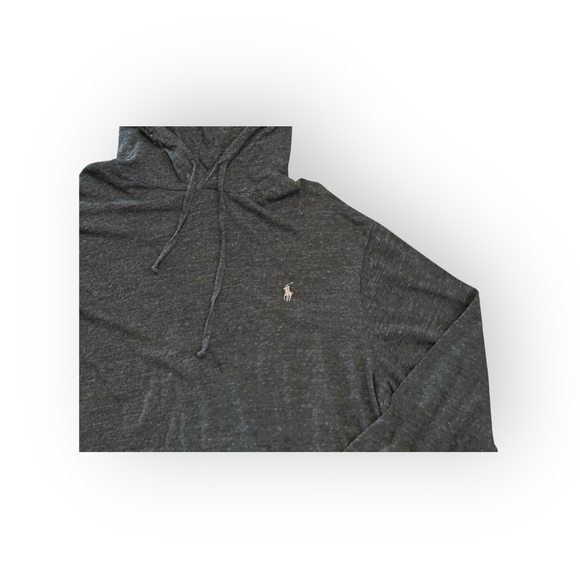 Polo Ralph Lauren Men’s Jersey Hooded T-Shirt Black Marl Heather Sz 2XLT - Picture 5 of 8